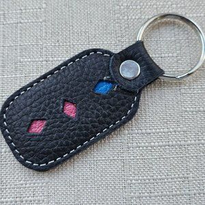 Keychains Black Genuine Leather Keys Holder Handmade Key Ring New